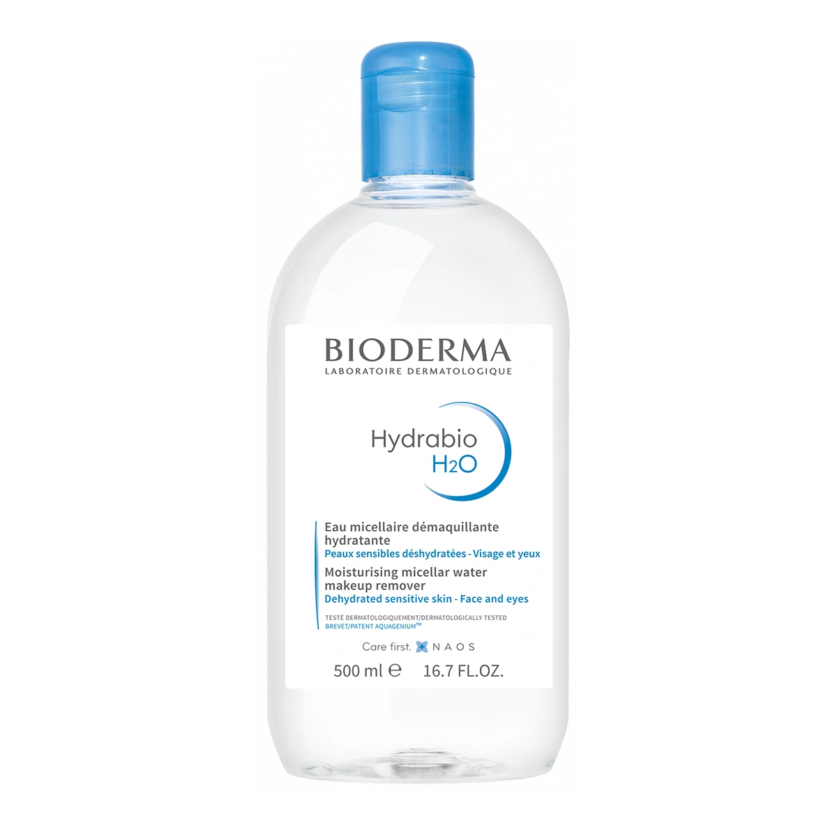 محلول میسلار واتر آبرسان بایودرما آبی مناسب پوست خشک و دهیدراته Bioderma Hydrabio Micellar